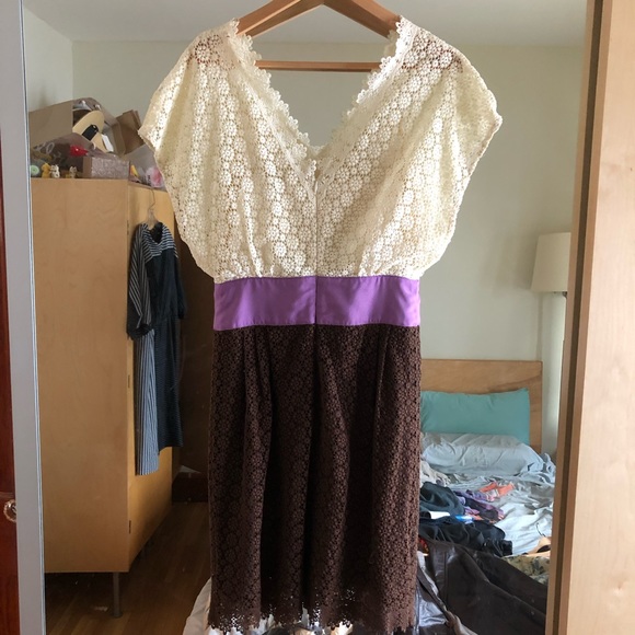 Milly Crochet Lace Midi Dress - Picture 7 of 9